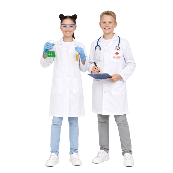 Fartuch laboratoryjny dziecięcy biały roz. 134/140